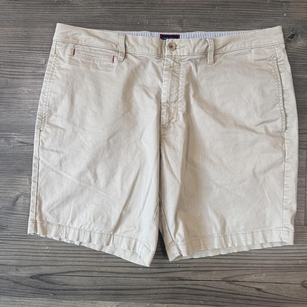 UNTUCKit Shorts Mens 38 Beige Cotton Stretch Chino Canvas Casual Summer